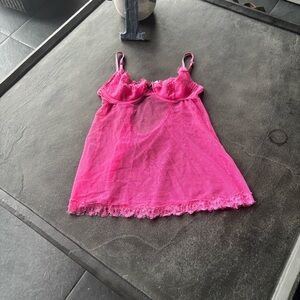 Victoria’s Secret Very Sexy Hot Pink Lace Babydoll Lingerie – 36C